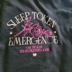 Black and Pink Sleep Token Emergence Rose Sweatshirt LARGE